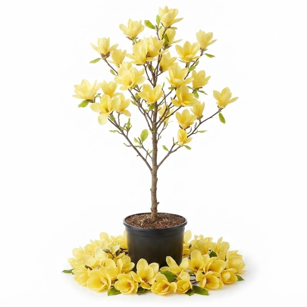 Yellow Bird Magnolia Tree Live Plant, Fragrant Bloom, 6-12" Tall, in Pot