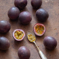 2 High Yield Passion Fruit Plants Live, Deep Purple Climbing Passion Vine Tree Live Plant for Outdoor Growing, 5-9" in Tall, Fast Growing Perennial Sweet and Edible Fruits