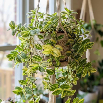 Wandering Jew Tradescantia Velvet Plant Live in 3.5" Pot, Cold Hardy, Indoor Outdoor Spring Planting