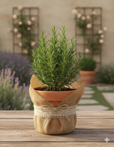 Rosemary Plant Live in 4'' Pot, Well Rooted Rosemary Herb Plant for Planting Indoor Outdoor, 6-8 Inch Tall