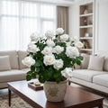 Mini Rose Bush Live Plant in 3.5'' Pot, Miniature Rose Plant Live, 3-5'' Tall, Mini Rose Plant, Live Flower Plant for Office and Home Decoration (White)