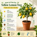 Yellow Lemon Tree Live Plant, 3-5 Inches Tall for Planting