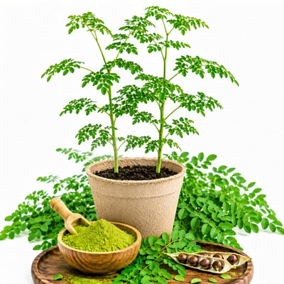 2PPP Live Moringa Plants, Oleifera Malunggay Trees 5-7 Inches Tall