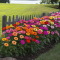 Zinnia Plant Live 4 Inch Pot, Zinnia Flowering Plant for Garden, Colorful Annual Flower Plant for Raised Beds, Patio Containers or Outdoor Growing, 4-8 Inches