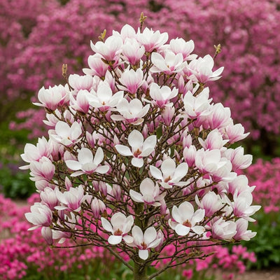 2 Jane Magnolia Trees Live Plants, Pink Magnolia Shrub Tree Live Plant in 2.5" Pot, 6-12 Inches