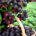 Sweet Thornless BlackBerry Plants Live for Planting, 8 Months Old BlackBerry Fruit Tree for Growing Outdoor, High Yielding, Dormant in Winter