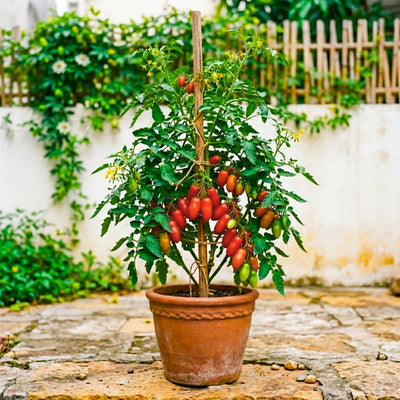 Long Red Tomato Plants Live for Planting, Live Tomato Plant in Pot, Well Rooted, Sweet Tomatoes for Edible Garden
