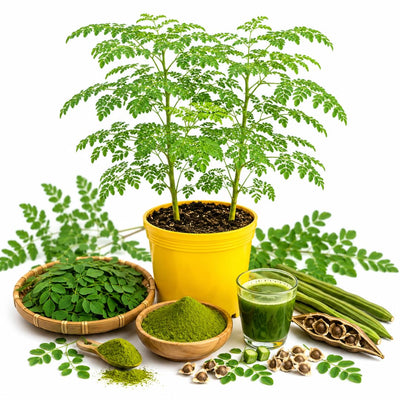 2PPP Moringa Plants Live, Malunggay Trees 5-8 Inches Tall