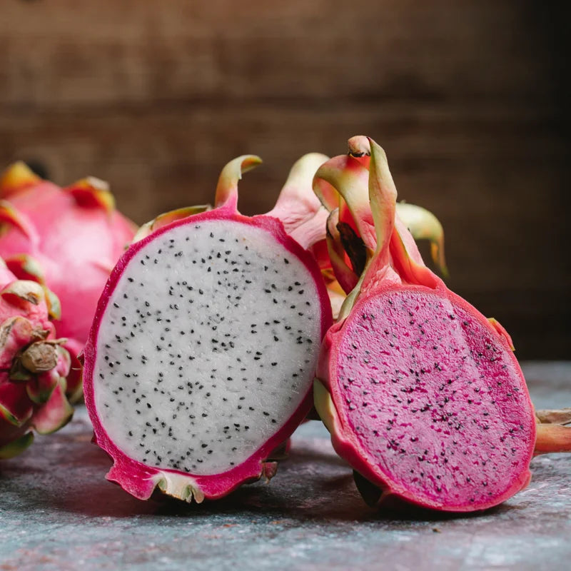 Dragon Fruit Cuttings Pack - Purple &amp; White Live Cuttings 8-10 Inches - Gardening